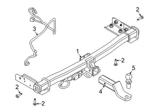 2020 Ford Explorer HITCH ASY - TRAILER TOW Diagram for MB5Z-17D826-B