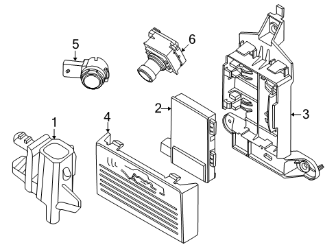 2025 Ford Maverick Electrical Components - Front Bumper Diagram 3