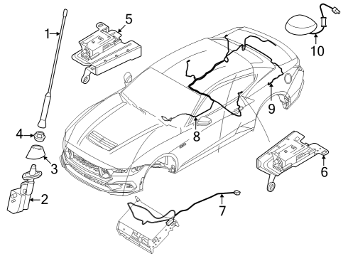 2024 Ford Mustang Cable Diagram for PR3Z-19A397-Z