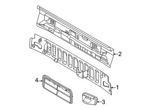 2022 Ford Maverick Air Inlet Grille Diagram for BK2Z-61280B62-C
