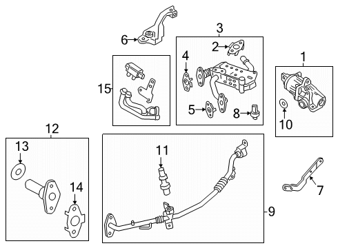 2024 Ford Ranger TUBE - EGR VALVE TO EXHAUST MA Diagram for LB5Z-9E469-B
