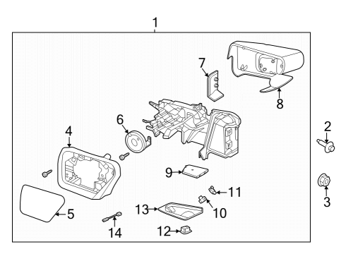 2022 Ford F-150 Lightning Cover Diagram for ML3Z-17K709-AD