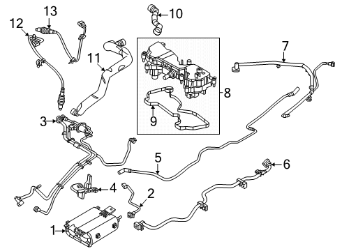 2024 Lincoln Nautilus Connecting Hose Diagram for PZ1Z-9D333-E