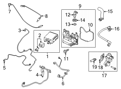 2021 Ford Transit Connect Exhaust Gas Recirculation Valve Diagram for JX6Z-9D475-B
