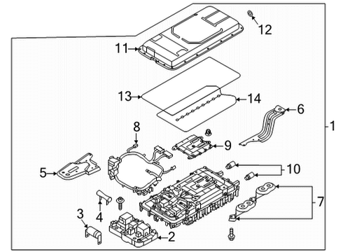 2024 Ford Escape Cable Assembly Diagram for PZ1Z-14301-Q