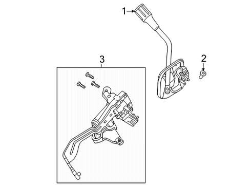 2025 Ford Police Interceptor Utility Lever Diagram for L1MZ-7A256-C
