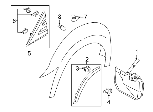 2023 Ford Transit DEFLECTOR - WHEEL ARCH AIR Diagram for LK4Z61278L00AB