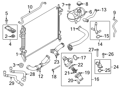 2020 Ford Mustang Hose Overflow Diagram for FR3Z-8075-G