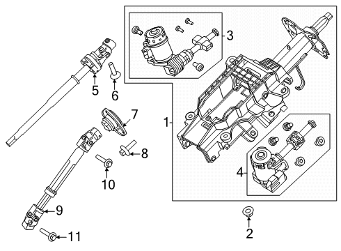 2025 Lincoln Navigator Switch Assembly Diagram for SL7Z-13341-AA