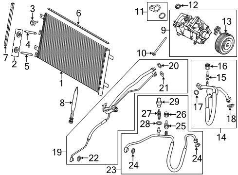 2021 Ford F-150 Compressor Clutch Assembly Diagram for ML3Z-19D786-G