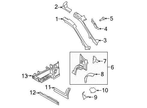 2020 Ford Transit Body Rocker Panel Diagram for JK4Z-6110128-B
