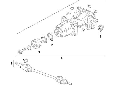 2020 Lincoln Continental Rear Axle Assembly Diagram for MU7Z-4000-H