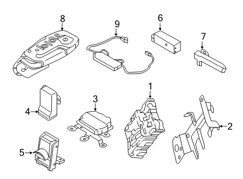 2022 Lincoln Nautilus Transceiver Diagram for FL3Z-15607-L