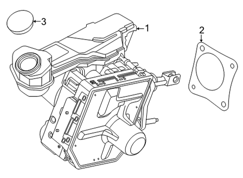 2025 Ford Maverick Brake Booster Assembly Diagram for SZ1Z-2005-B