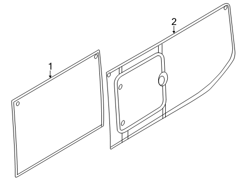 2025 Ford Transit 350 Glass - Side Panel Diagram 7