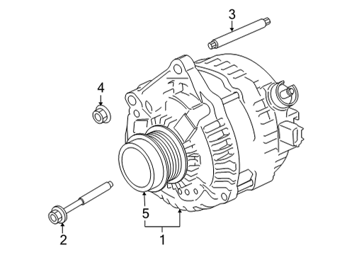 2021 Ford F-150 Alternator Assembly Diagram for ML3Z-10346-S