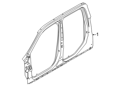 2025 Ford Maverick Quarter Panel Outer Diagram for NZ6Z-6027846-A