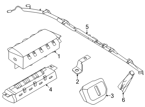 2025 Lincoln Nautilus Air Bag Module Diagram for R2TZ-58611D11-A