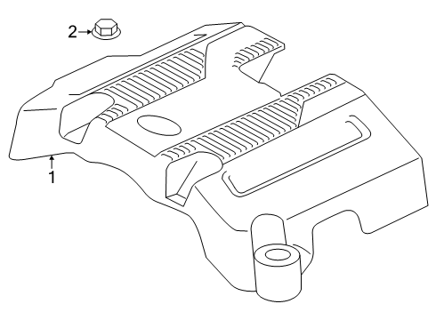 2025 Ford F-150 Engine Appearance Cover Diagram 2
