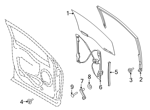 2020 Ford F-150 Regulator Assembly Diagram for FL3Z-1523201-J