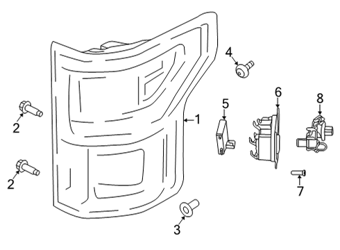 2024 Ford F-150 Lamp Assembly Diagram for NL3Z-13405-J
