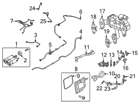 2025 Ford Bronco Sport Tube Assembly Diagram for K2GZ-6758-H