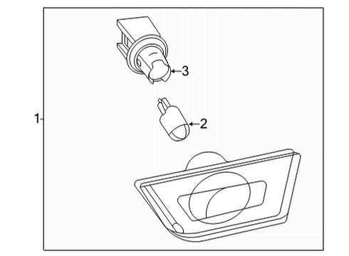 2023 Ford Maverick Reflector Assembly Diagram for NZ6Z-13A565-B