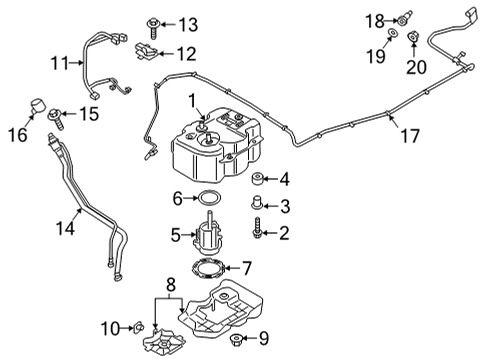 2021 Ford F-150 Filler Diagram for JL3Z-5J232-C