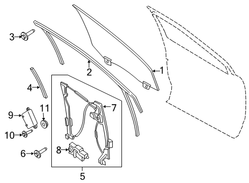 2022 Lincoln Nautilus Regulator Assembly Diagram for FA1Z-5823201-D