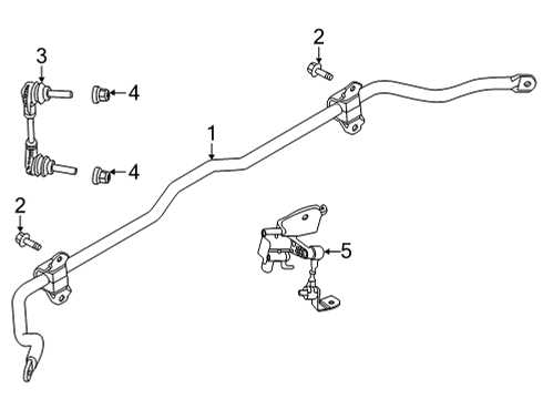 2024 Ford Mustang Mach-E Bracket And Lever Assembly Diagram for LK9Z-5A967-A