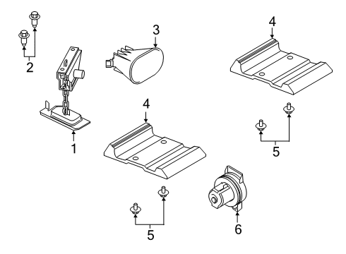 2020 Ford Ranger Spare Wheel Mounting Diagram for AB3Z-1A131-B