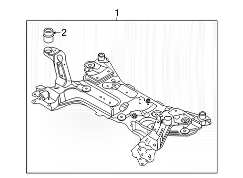 2024 Ford Maverick Cross Member Assembly Diagram for NZ6Z-5019-C