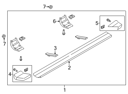 2020 Ford F-150 Step Assembly Diagram for FL3Z-16450-MD