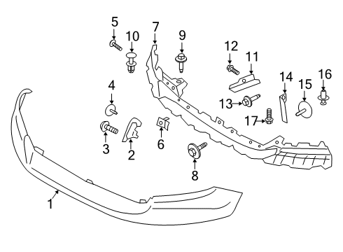2020 Ford Ranger Finish Panel Diagram for KB3Z-17232-AA