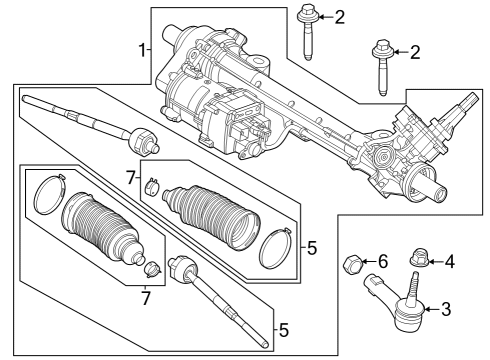2024 Ford Mustang Spindle Rod Connecting End Diagram for PR3Z-3A130-B