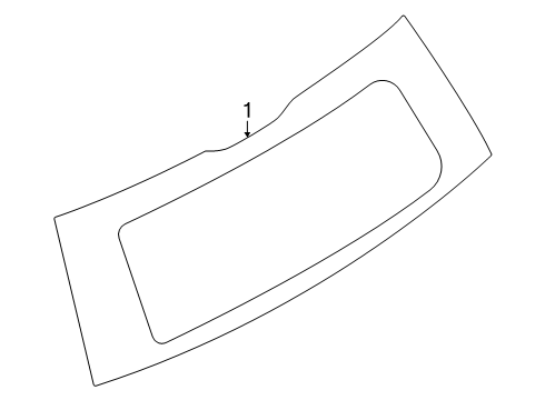2025 Lincoln Navigator Back Glass Window Diagram for SL1Z-7842006-A