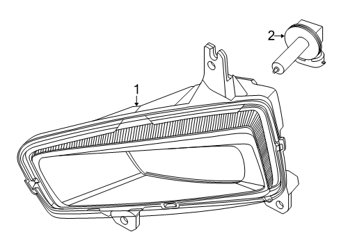2020 Ford Fusion Fog Lamp Assembly Front Diagram for HS7Z-15201-G