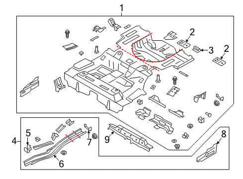 2020 Lincoln MKZ BRACKET - REAR FLOOR PAN Diagram for KS7Z-5411251-A