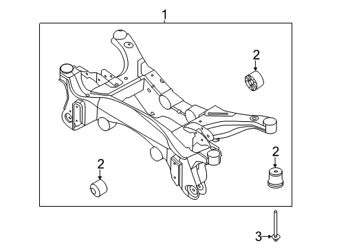 2023 Ford Escape Cross Member Assembly Diagram for LX6Z-5035-Z