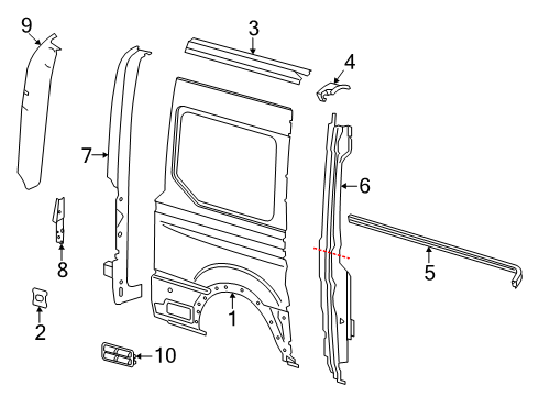 2025 Ford Transit 350 HD Side Panel & Components Diagram 10