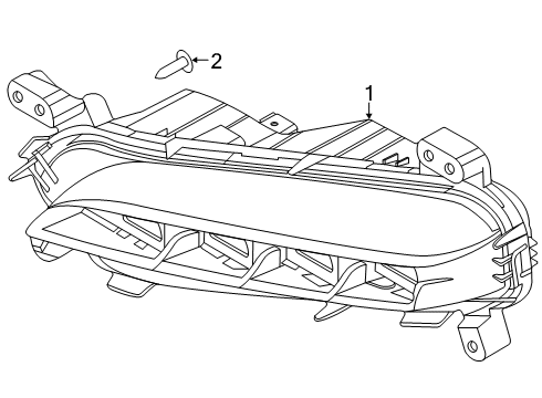 2023 Lincoln Aviator Fog Lamp Assembly Front Diagram for LC5Z-15200-A