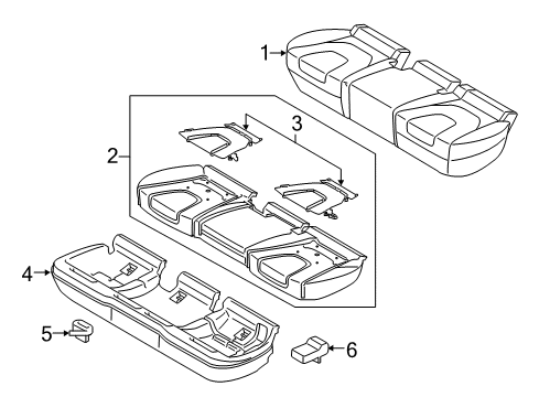 2022 Ford Edge Heating Element Assembly Diagram for FT4Z-14D696-T