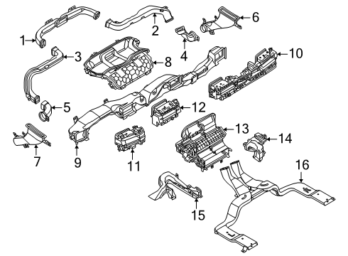 2025 Lincoln Navigator Air Conditioner Duct Assembly Diagram for SL1Z-19E630-C