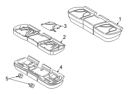 2021 Lincoln Nautilus Rear Seat Cushion Cover Assembly Diagram for KA1Z-5863804-CP