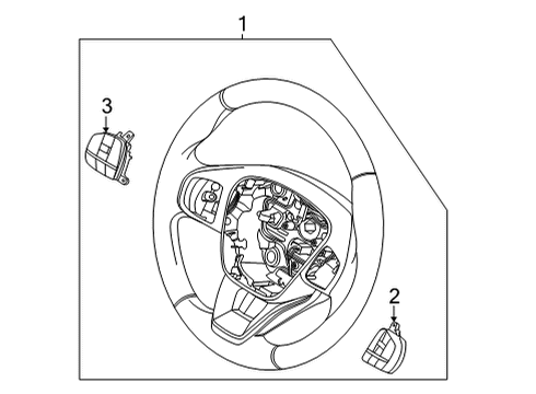 2022 Ford Maverick Steering Wheel Assembly Diagram for NZ6Z-3600-AA
