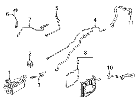 2022 Ford Explorer Exhaust Gas Oxygen Sensor Diagram for JD8Z-9G444-B