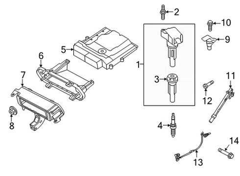 2023 Ford Bronco Engine Control Module - EEC Diagram for MB3Z-12A650-AXB