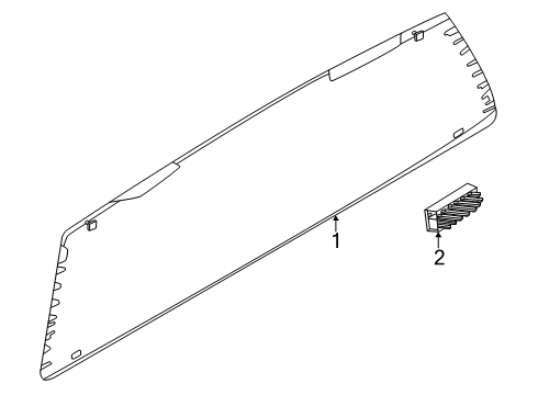 2025 Ford Ranger Glass & Hardware - Back Glass Diagram 3