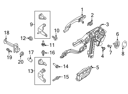 2024 Ford Escape Latch Diagram for PJ6Z-78264A27-C