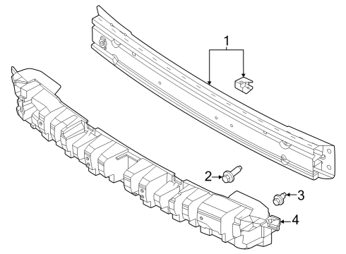 2024 Ford Mustang ISOLATOR ASY - BUMPER BAR Diagram for PR3Z-17C882-A